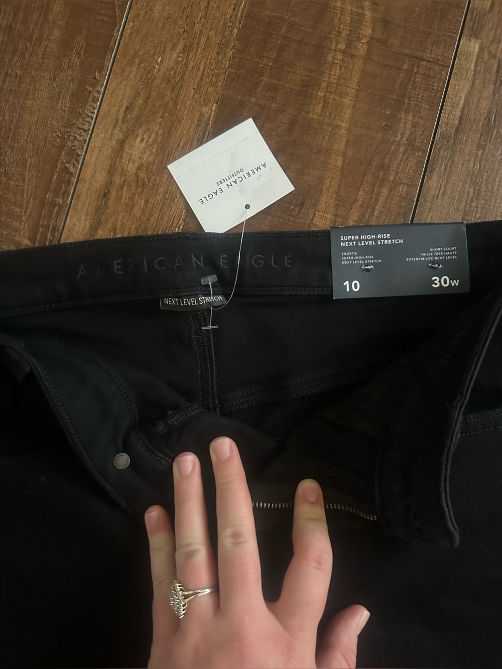 American Eagle Outfitters Black Super High-Rise Next Level Stretch Jeans